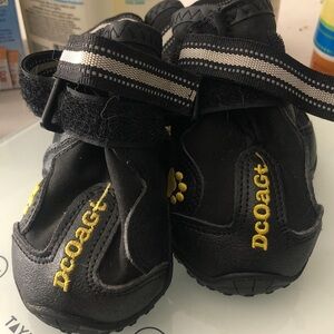 Black Dog Boots with Reflective Straps